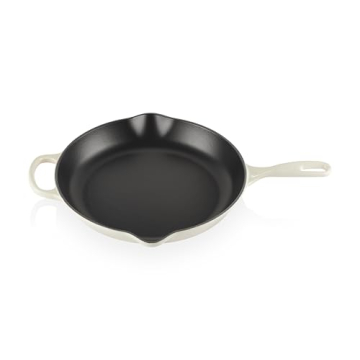 Le Creuset Enameled Cast Iron Signature Iron Handle Skillet, 11.75" (2-3/8 qt.), Meringue