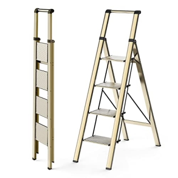 WOA WOA Lightweight 4 Step Folding Ladder for Home