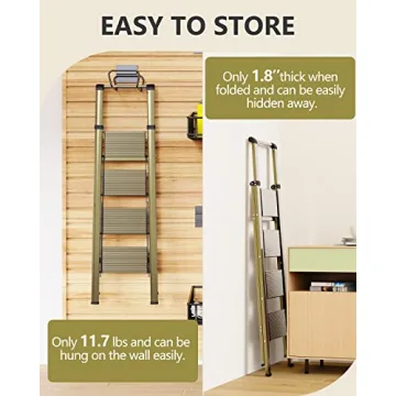 WOA WOA Lightweight 4 Step Folding Ladder for Home