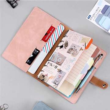 Elegant A5 PU Leather Notebook Binder for Ultimate Organization