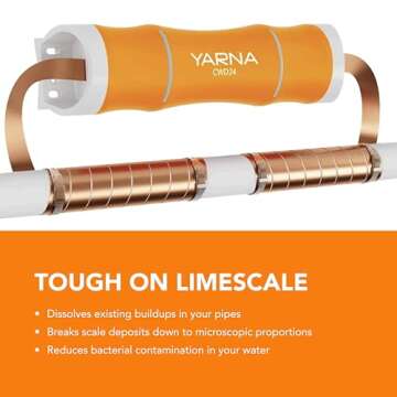 YARNA Capacitive Electronic Water Descaler Whole House Solution - No-Salt Softener System, Reduces Limescale Effects and Mineral Buildup, Compatible with Pipes Up to 1 Inch, Model CWD24