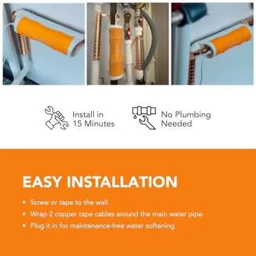 YARNA Capacitive Electronic Water Descaler Whole House Solution - No-Salt Softener System, Reduces Limescale Effects and Mineral Buildup, Compatible with Pipes Up to 1 Inch, Model CWD24