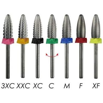 C & I Typhoon Bit, 2 Way, Fast Remove Acrylics or Gels, Both for Left Handed & Right Handed, Carbide Nail Drill Bit Electric Manicure Drill & Accessory (C (Coarse))