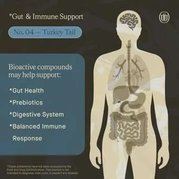 Uphoric Urth Turkey Tail Mushroom Extract - Double Extracted Fruitbody Mushroom Tincture | Immunity Booster, Manages Inflammation, Soothes Aches, Healthy Digestive Function, Antioxidants (60 Servings)