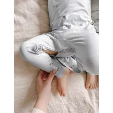 GUNAMUNA Ultra-Soft Convertible Baby Pajama Romper