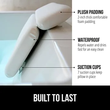 Comfortable Gorilla Grip Bath Pillow for Relaxing Baths