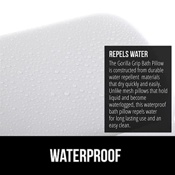 Comfortable Gorilla Grip Bath Pillow for Relaxing Baths