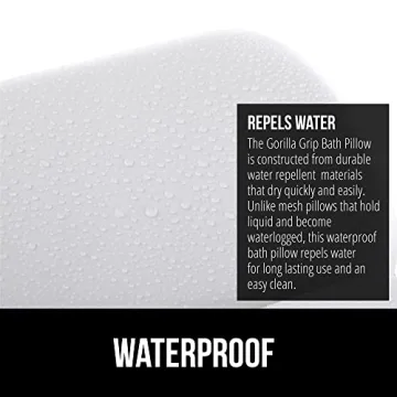 Comfortable Gorilla Grip Bath Pillow for Relaxing Baths