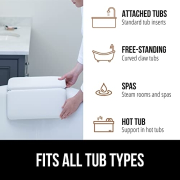 Comfortable Gorilla Grip Bath Pillow for Relaxing Baths