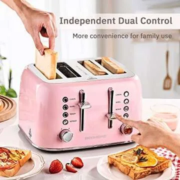 REDMOND Retro 4-Slice Toaster with Extra Wide Slots