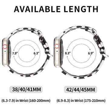 SKYLET Compatible with Apple Watch Band 38mm 40mm 41mm 42mm 44mm 45mm 49mm for Women Girls Men, Cute Leopard Printed Pattern Sport Band for iWatch Ultra SE Series 8 7 6 5 4 3 2 1 for Women Girls