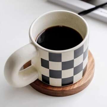 Elegant Chic Checkerboard Mug for Coffee Lovers - Gift Idea