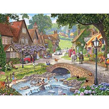 Summer Village Stream 300 Piece Jigsaw Puzzle for Adults