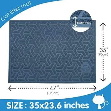 UPSKY Large Cat Litter Mat – Trapping & Waterproof Design