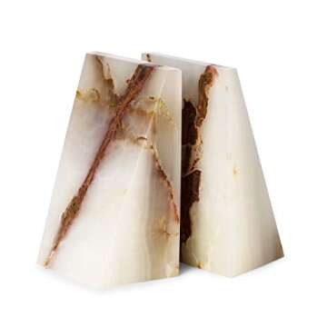 Elegant Executive Marble Bookends for Home or Office