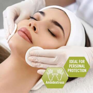 Medpride Latex Gloves - 5 mil Thick, Perfect Fit & Durable