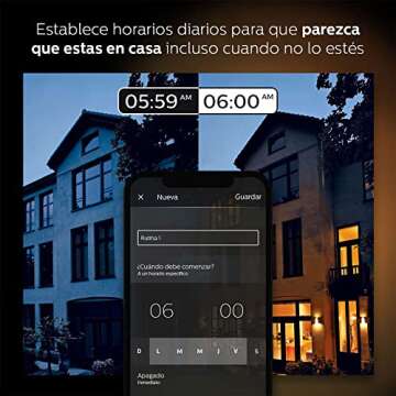 Philips Hue MAIN-54158 White Ambiance LED Starter Kit-3 Multicolor A19 Bulbs, Bridge and Hue Dimmer Switch (Gen 3-Richer Colors), 1 Count (Pack of 1), Multi