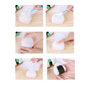 kxkxvovo Triangle Sushi Mold Form Sushi Mold Onigiri Rice Mold DIY Tool, White 2 pcs