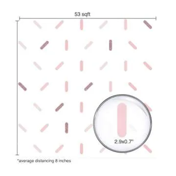 Sprinkles in Shade of Pink with Glitter Wall Decals 132pcs 2.9" - Rooms and Stickers