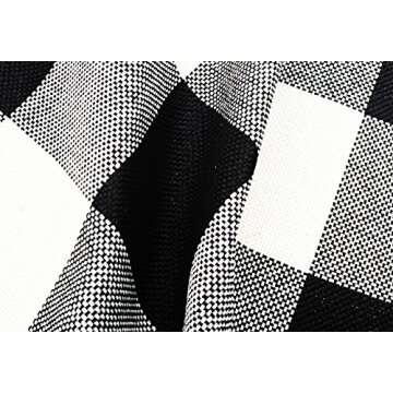 Foucome 18" Cotton Linen Tartan Plaid Pillow Cases Set of 2