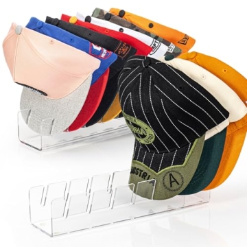 OAPRIRE Hat Stand for Organized Display of 14 Baseball Caps - No Install Acrylic Storage