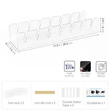 OAPRIRE No Install Hat Organizer for 14 Baseball Caps