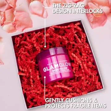 MagicWater Red Crinkle Cut Paper Shred Filler 2 oz for Gifts