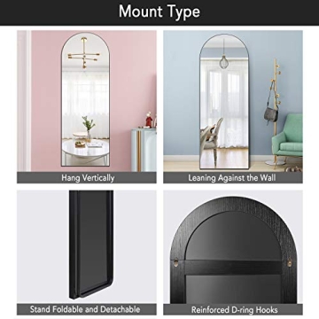 PexFix Elegant Full Length Mirror for Home 65x22 Black