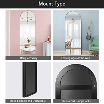 PexFix Elegant Full Length Mirror for Home 65x22 Black