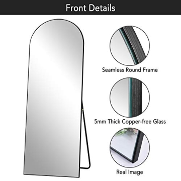 PexFix Elegant Full Length Mirror for Home 65x22 Black