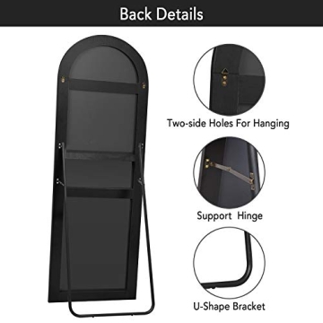 PexFix Elegant Full Length Mirror for Home 65x22 Black