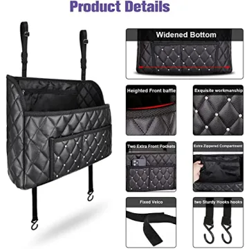 Premium Leather Car Purse Holder for Stylish Organization