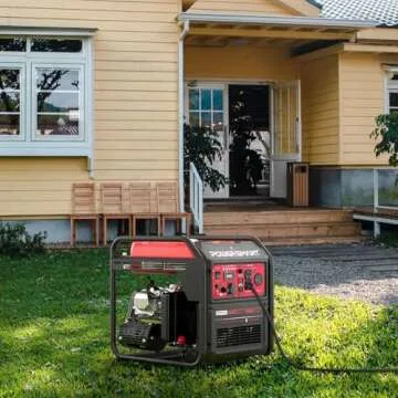 PowerSmart 4450W Portable Inverter Generator, Gas Powered, CO-Sensor, Lightweight & Quiet for Home Use and Emergency Backup, Camping, EPA Compliant