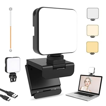 NexiGo Glow Light for Streamers, Enhanced Video Conference Lighting Kit with Webcam Style Clip, Buil...
