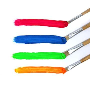 Golden Fluorescent Acrylic Colors Set of 8 | Vibrant Paints