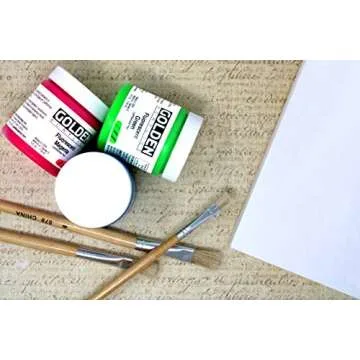 Golden Fluorescent Acrylic Colors Set of 8 | Vibrant Paints