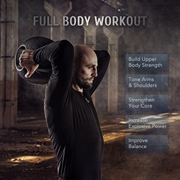 ZELUS Medicine Ball with Dual Grip| 10/20 lbs Exercise Ball |Weight Ball with