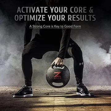 ZELUS Medicine Ball with Dual Grip| 10/20 lbs Exercise Ball |Weight Ball with