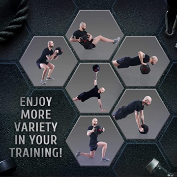 ZELUS Medicine Ball with Dual Grip| 10/20 lbs Exercise Ball |Weight Ball with