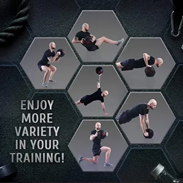 ZELUS Medicine Ball with Dual Grip| 10/20 lbs Exercise Ball |Weight Ball with