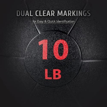 ZELUS Medicine Ball with Dual Grip| 10/20 lbs Exercise Ball |Weight Ball with