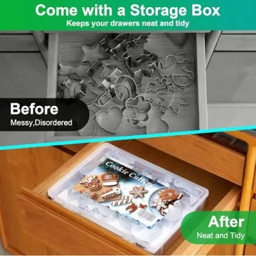 ESDOPA Stainless Steel Christmas Cookie Cutters Set