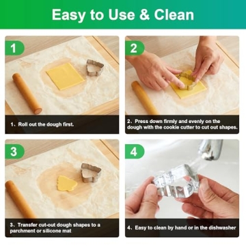 ESDOPA Stainless Steel Christmas Cookie Cutters Set