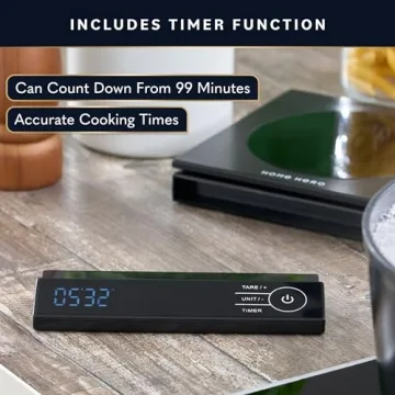 Digital Food Scale with Detachable LCD Screen and Timer