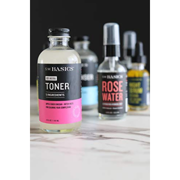 S.W. Basics Toner, Witch Hazel Face Toner for Sensitive Skin and Acne-Prone Skin, Organic and Cruelty Free, 4.0 fl oz