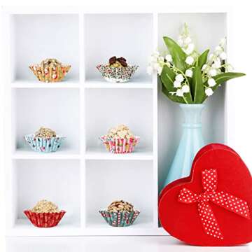 Gerrii Christmas Candy Cups - 600 Pcs Mini Baking Supplies
