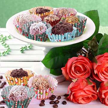 Gerrii Christmas Candy Cups - 600 Pcs Mini Baking Supplies