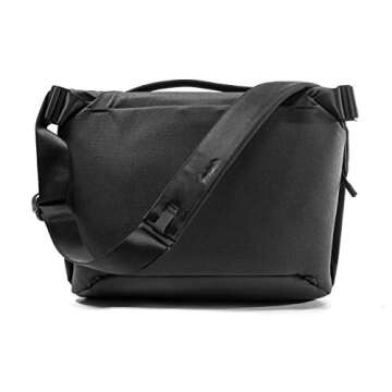 Peak Design Everyday Messenger V2 13L Black, Travel or Photo Carry with Laptop Sleeve (BEDM-13-BK-2)