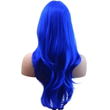 Akstore 28" Royal Blue Wavy Wig for Cosplay & Events