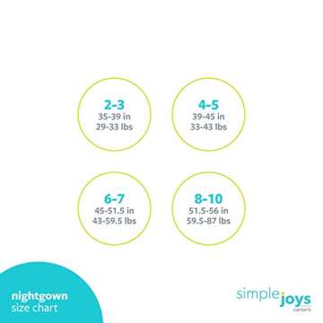 Simple Joys by Carter's Girls and Toddlers' Fleece Nightgowns, Pack of 2